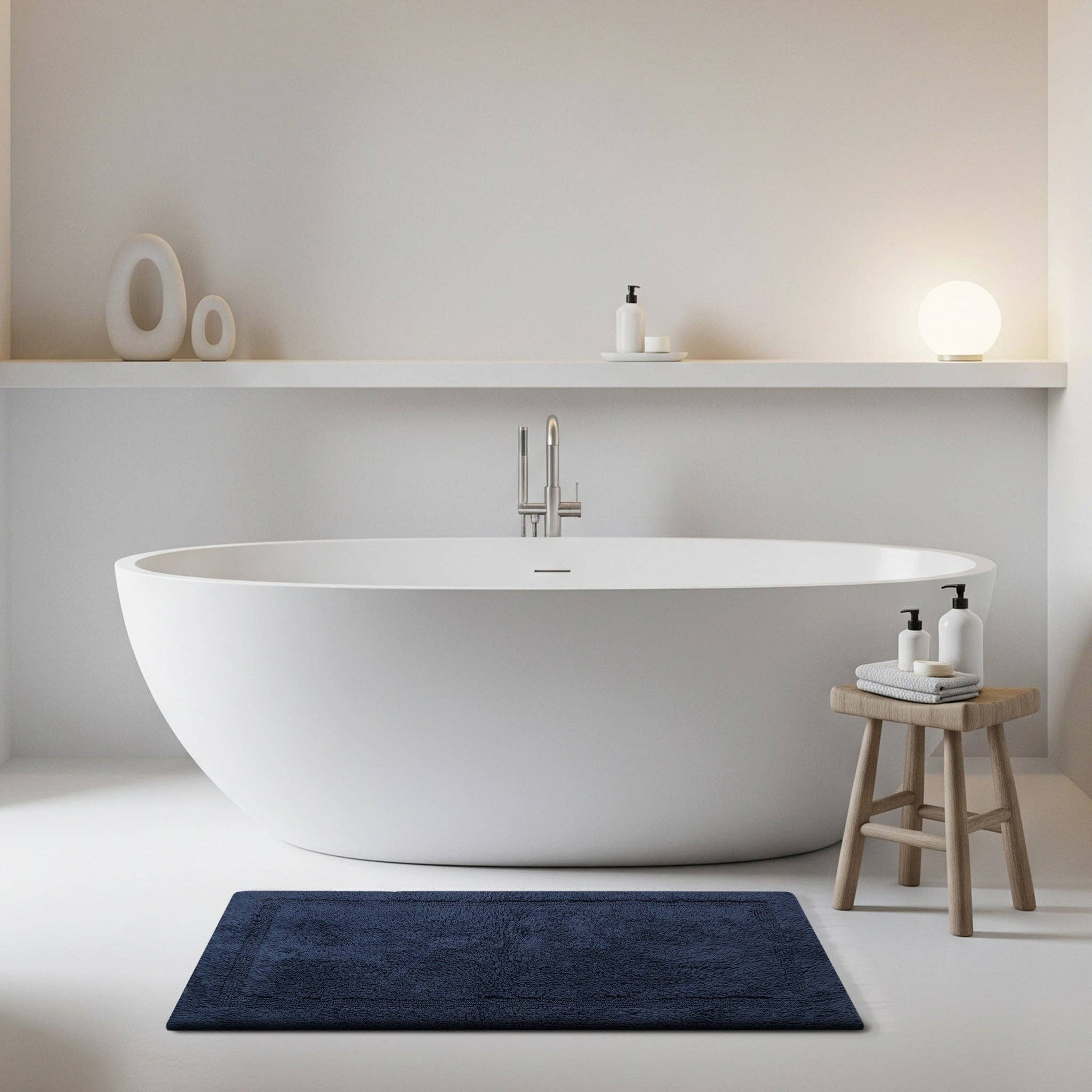 Delara - Wholesale Bath Mat - Organic Cotton Reversible Bath Mat – 3000 GSM5