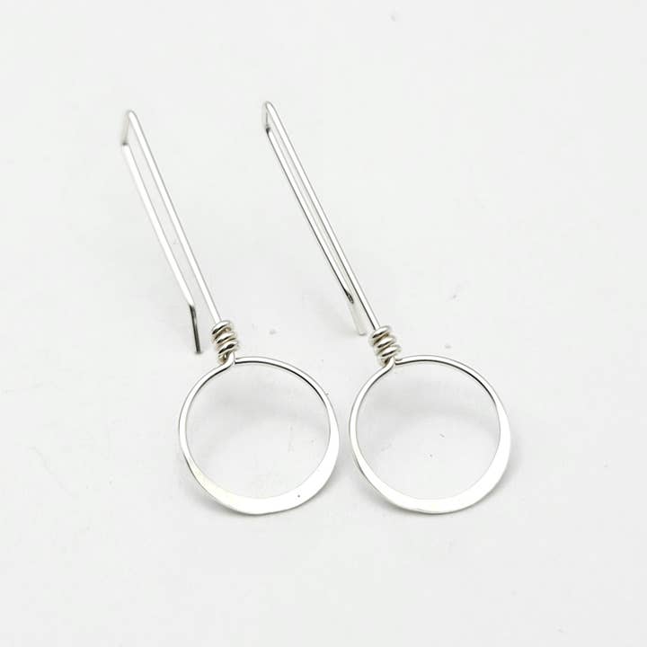 Bijou by SAM - Wholesale Dangle Earrings - Sterling Silver Threader Hoop Earrings - Handmade Earrings6