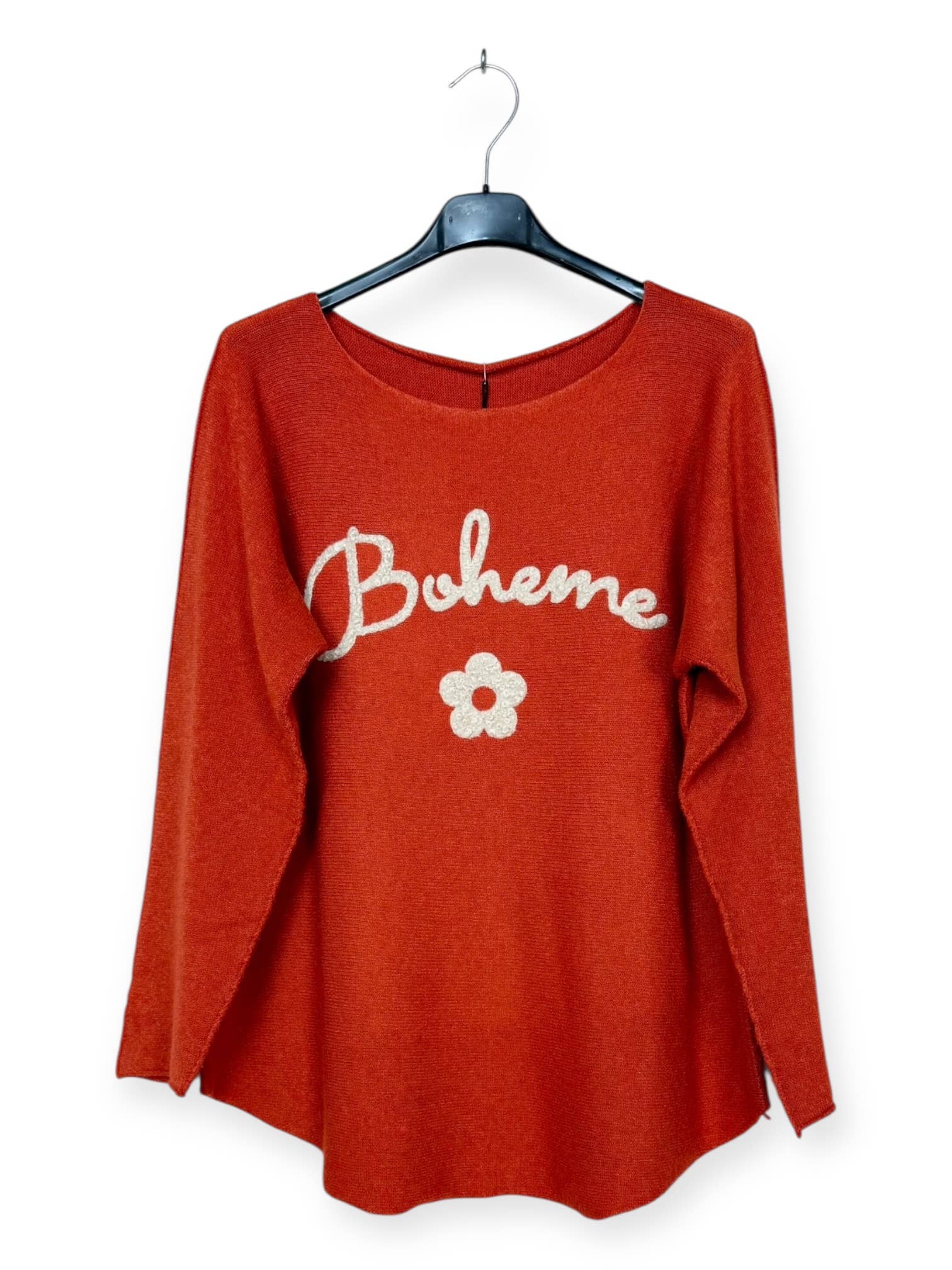 Lucky Nana - Wholesale Knit Sweater - Women's - AH 3165 - V-Neck Sweater with Bohemian Flocking17