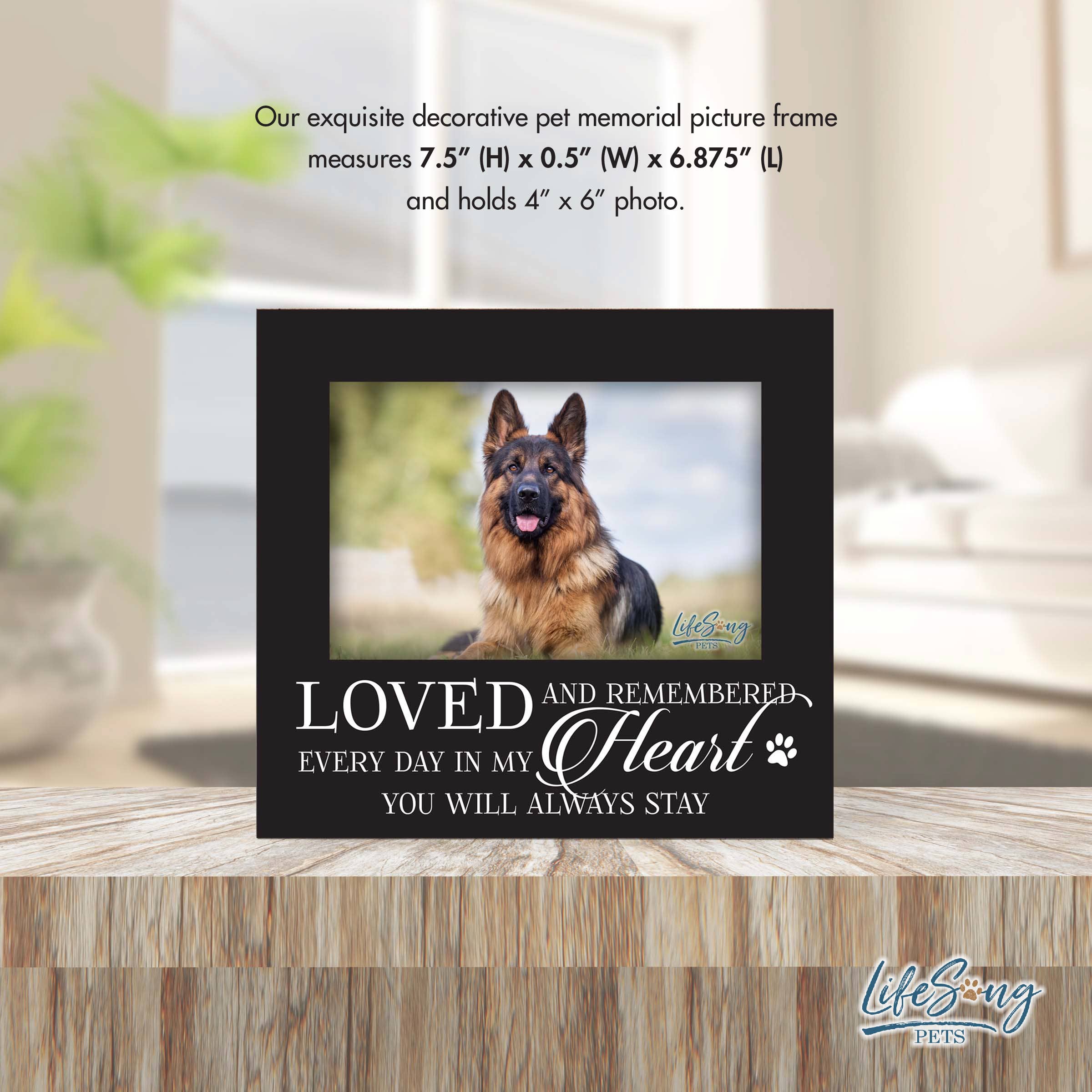 LifeSong Milestones - Wholesale Picture Frame - Dog Memorial Wooden Picture Frame – Loved and Remembered 2