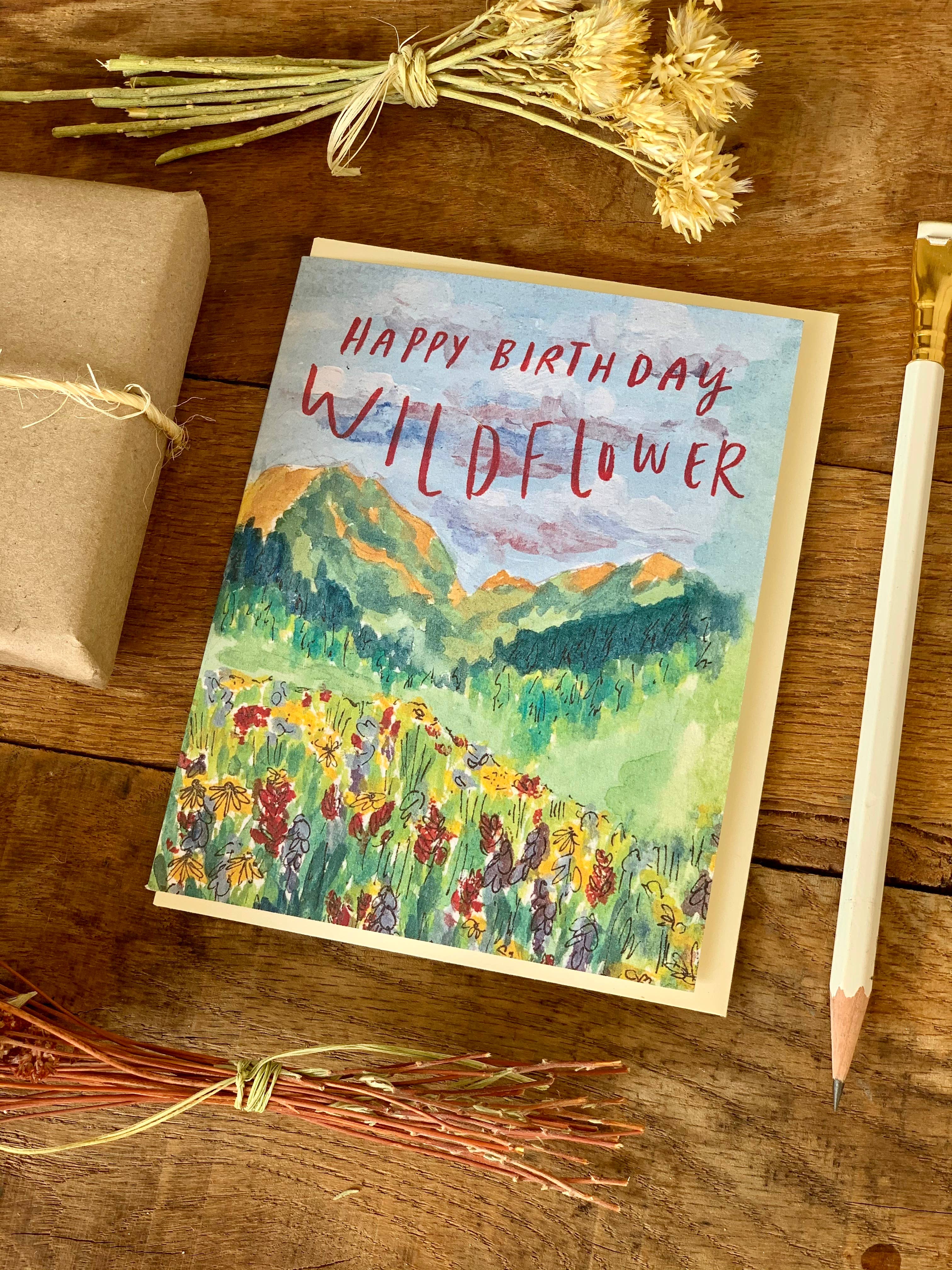 Little Salt Wagon – Großhandel Geburtstagskarten – Glückwunschkarte mit Wildblumenmotiv2