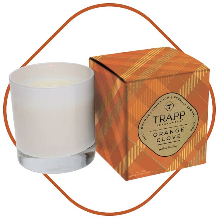 Seasonal Candle Orange Clove 7 oz. Candle in Signature Box for wholesale by Trapp Fragrances