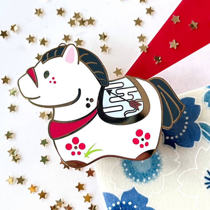 Year of the Horse / Uma • Lunar New Year Zodiac Animal • Enamel Pin for wholesale by Shishido Creative