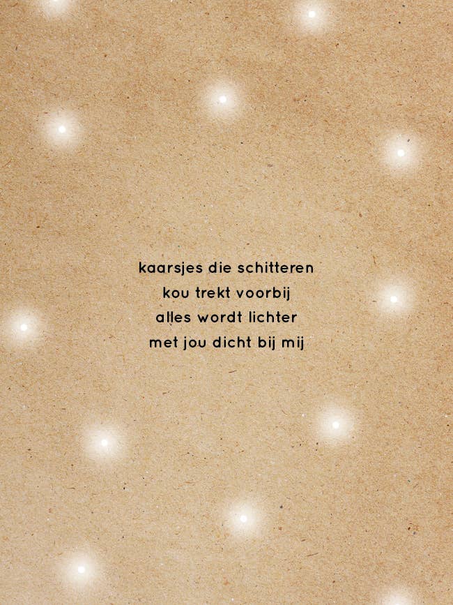 Postkarte Ld10: Kerzen, die leuchten... für den Großhandel von Zinvol.nu