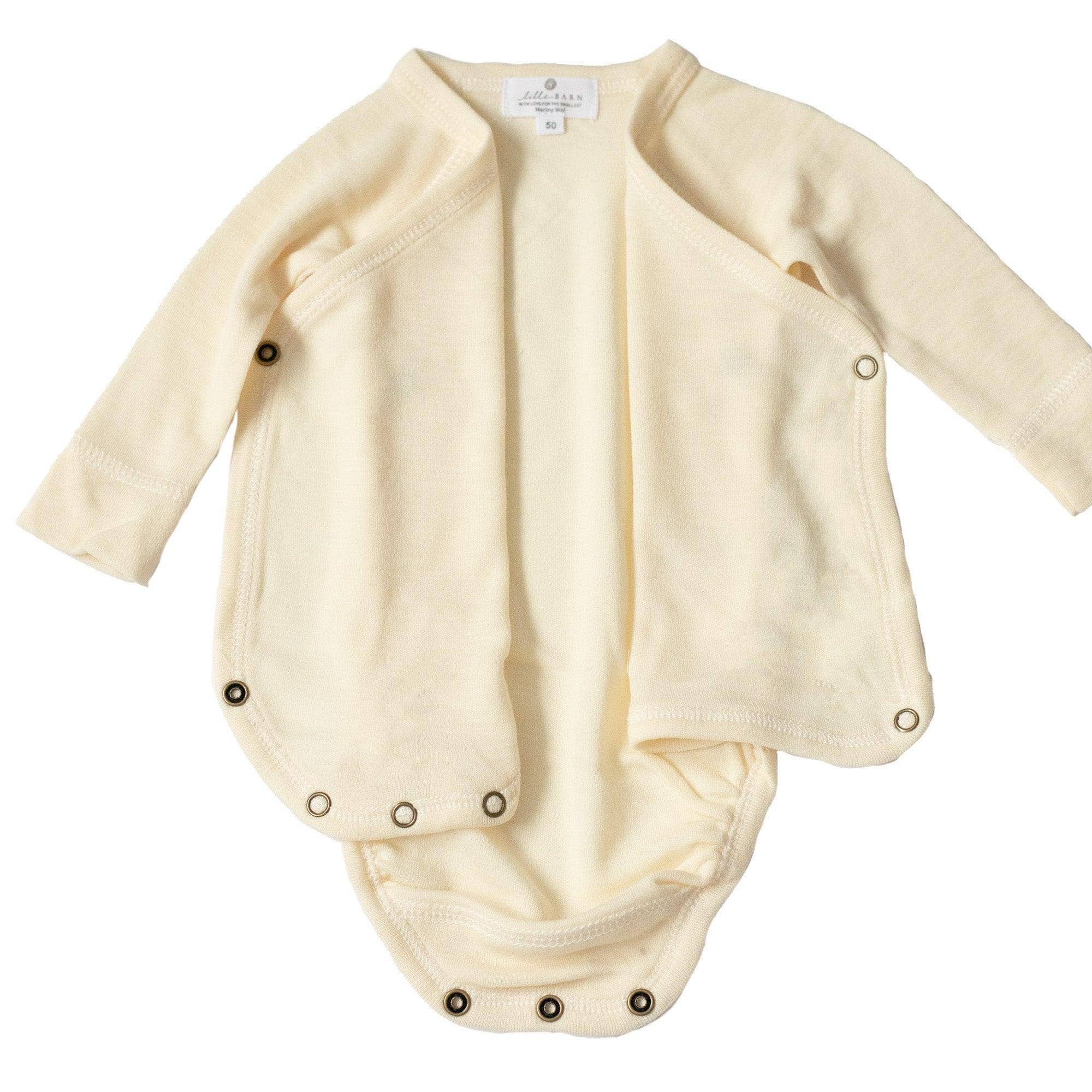 Lille Barn - Vendita all'ingrosso Tutina (senza piedini) - Neonati - Tutina avvolgente in lana merino a maniche lunghe - Naturale4