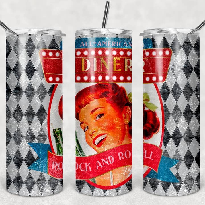 All American Diner 20 oz Skinny Tumbler voor wholesale door WST Wholesale