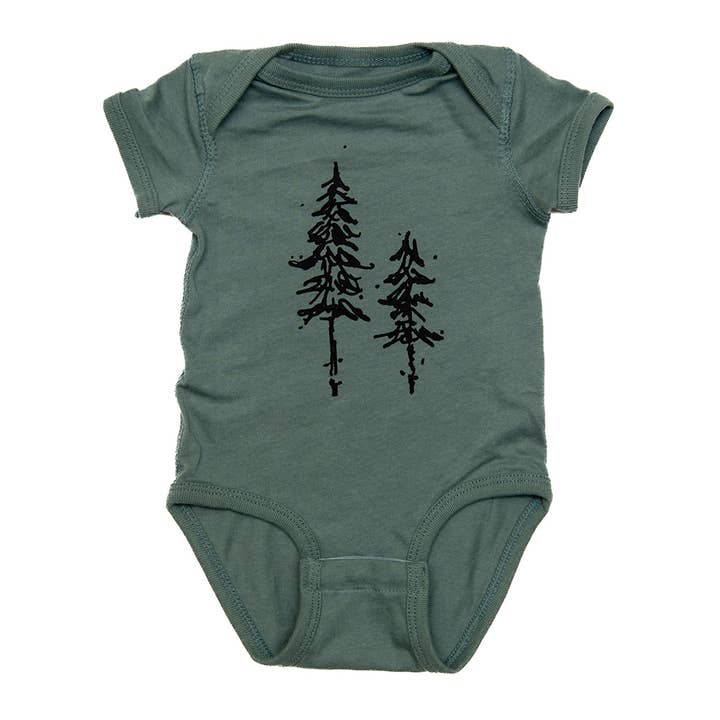 Baby Onesie - Pine Trees for wholesale by Cinder + Salt