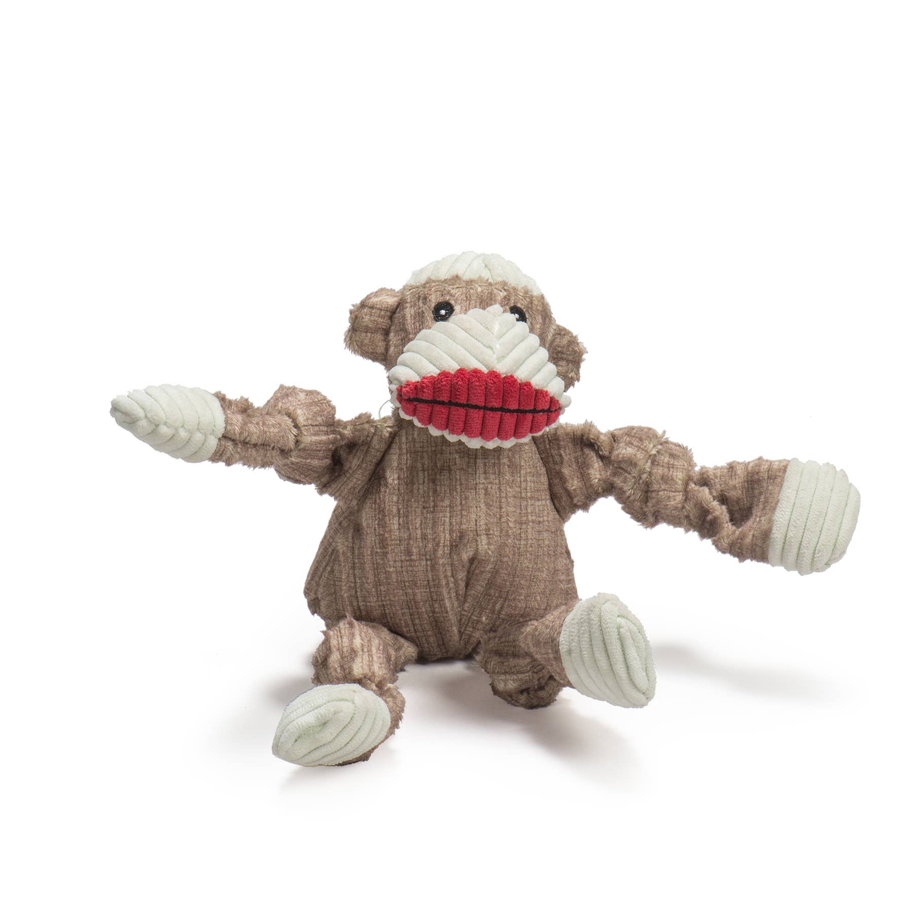 HuggleGroup - Wholesale Pet Plush Toy - Dog - Stuey Sock Monkey Knottie®  Plush Dog Toy0