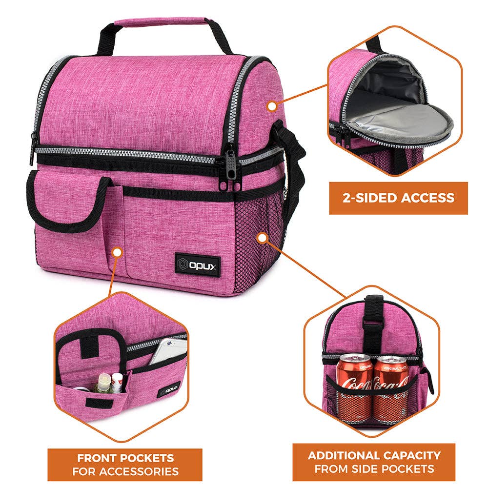 OPUX - Wholesale Lunch Bag/Box - Two-Sided Double Deck Insulated Lunch Box - 16 Cans21