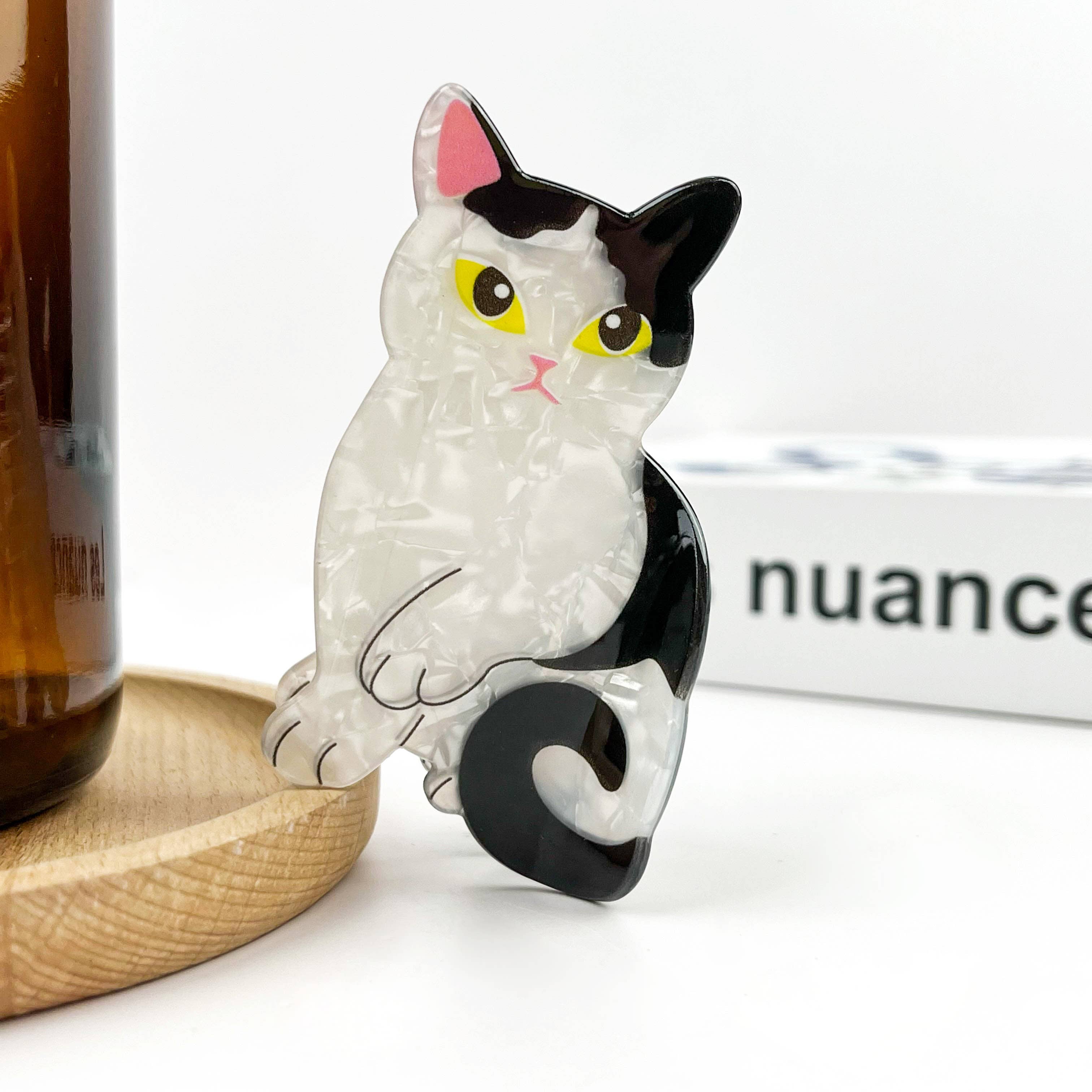 TheDivaSoap - Wholesale Hair Clip - Women's - Cow Cat & Orange Cat Hair Clips, Cute Animal Claw Clip1