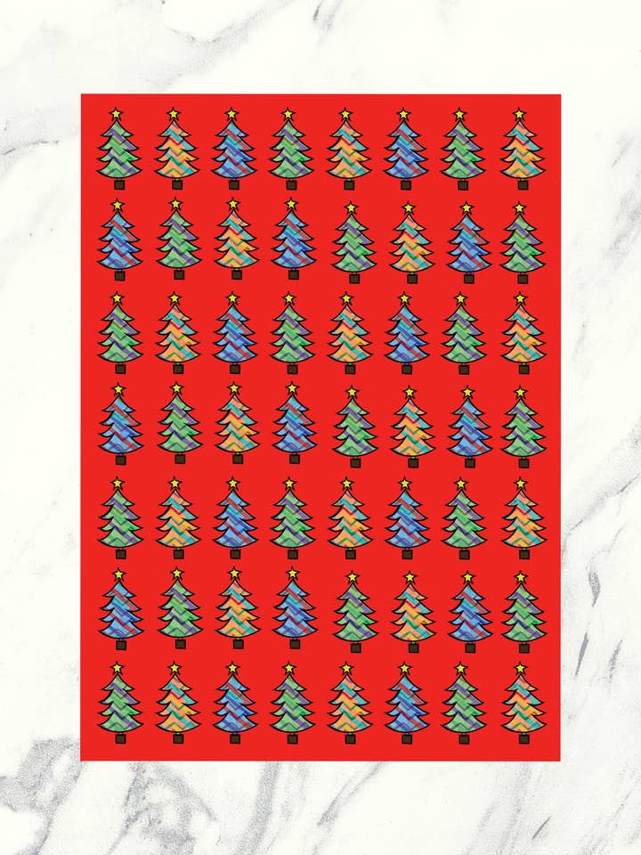 Christmas tree Wrapping Paper Set for wholesale by Antonietta Torsiello London