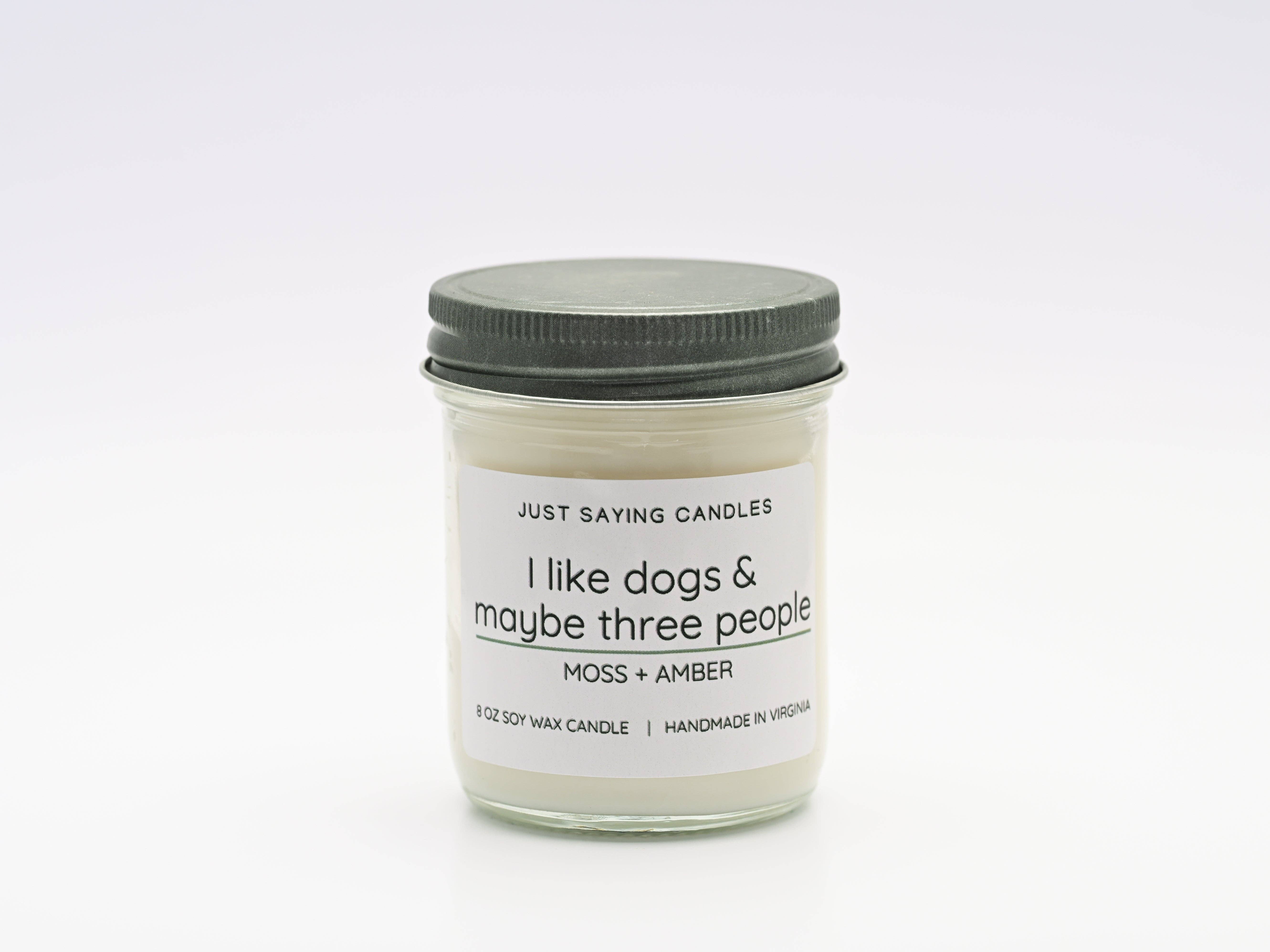 Just Saying Candles - Wholesale Jar/Filled Candle - I like dogs & maybe three people1