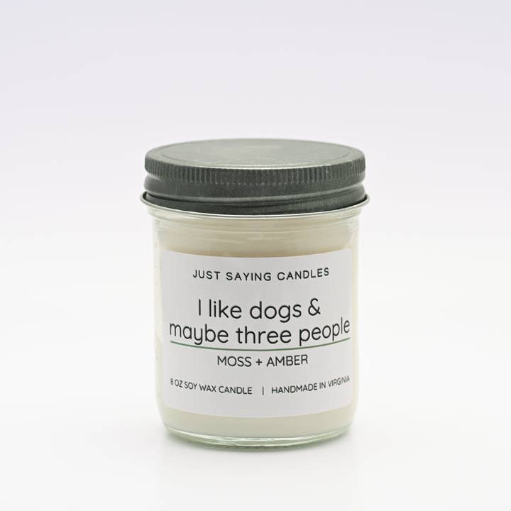 Just Saying Candles - Wholesale Jar/Filled Candle - I like dogs & maybe three people1
