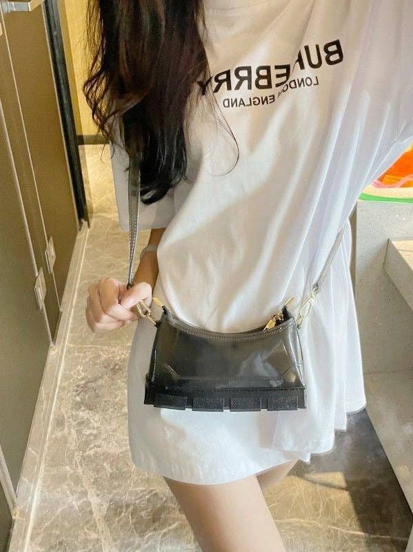 EVERY FASHION Sac à bandoulière mini structuré clair avec base épaisse pour la vente par MB Fashion Wholesale