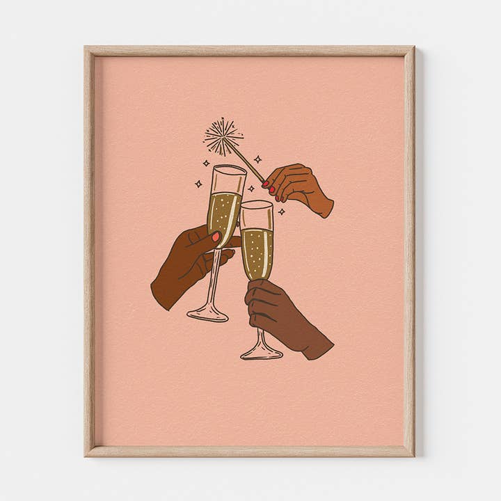 Impression Celebration Cheers pour la vente par Natasha Reddy Studio