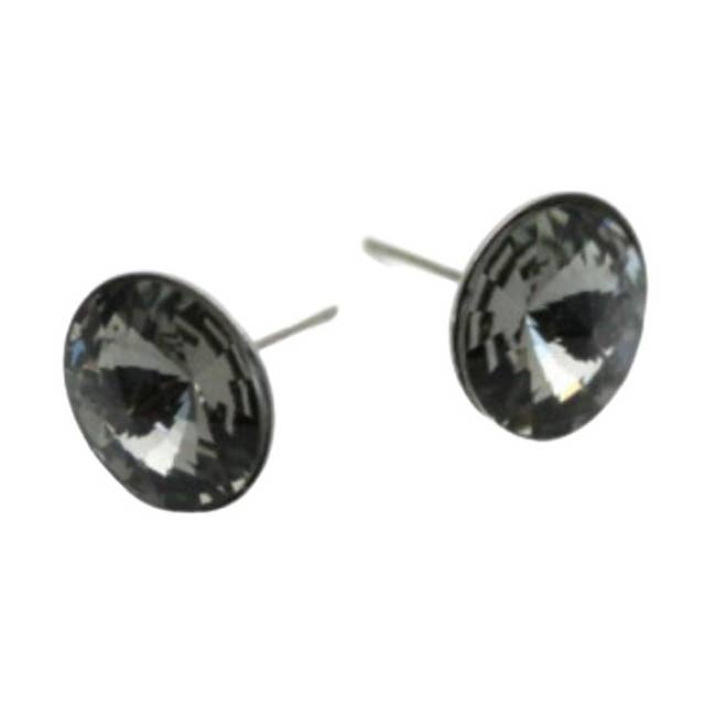 Grey Crystal Stud Earrings for wholesale by Camba Jewelry