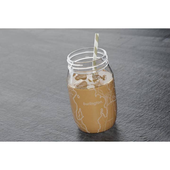 Well Told - Wholesale Drinking Glass/Cup - CUSTOM ETCHED - U.S. City / Town Map - Mason Jar - 16 oz4