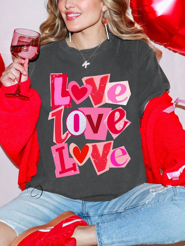 Preppy Alla hjärtans dag grafisk t-shirt för wholesale av CMD Wholesale