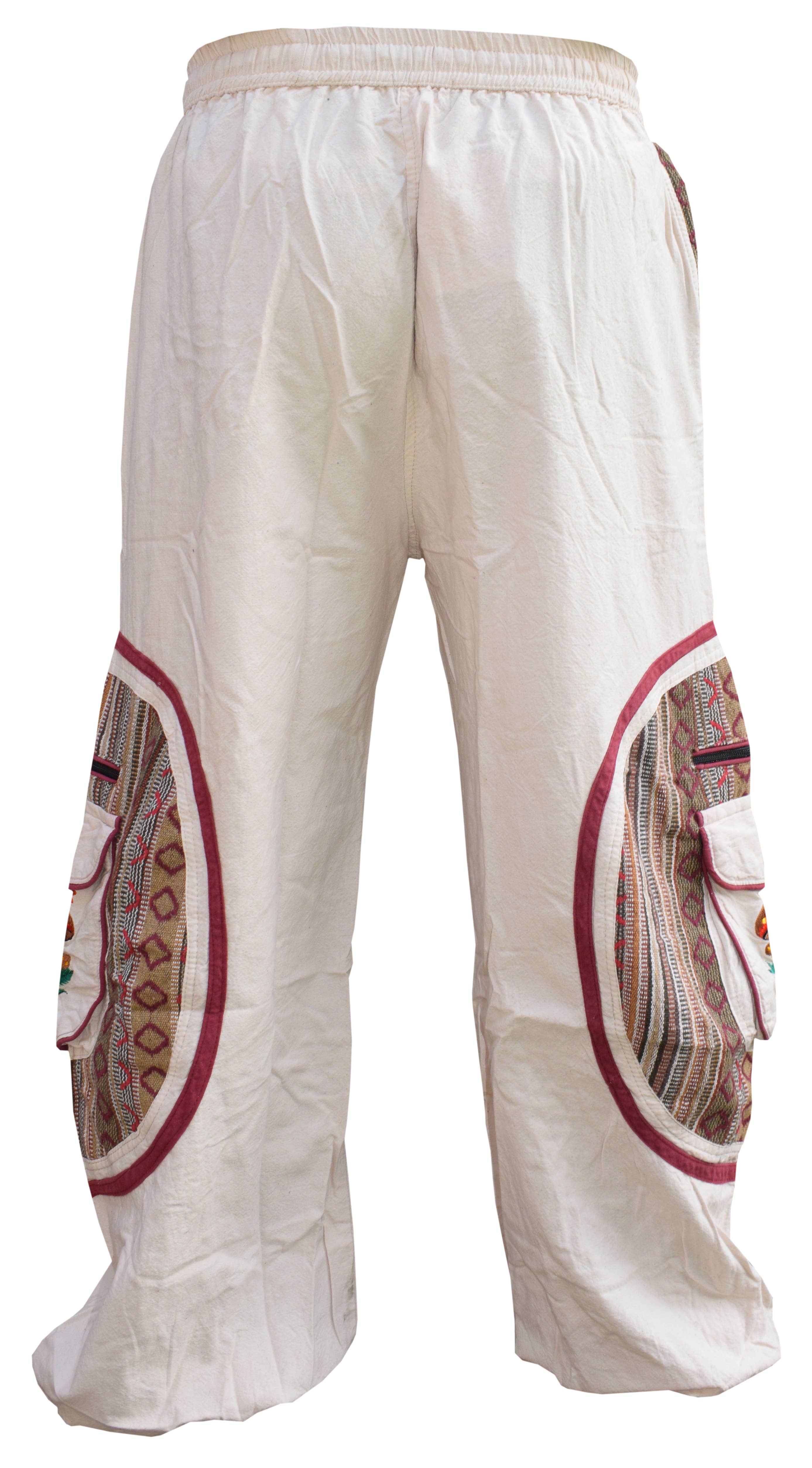 Gheri - Wholesale Pants - Unisex - Aztec Pocket Mushroom Embroidery Parachute Cargo Trousers17