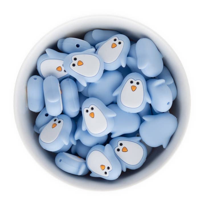 Cara & Co Silicone Craft Supply - Wholesale Craft Supplies - Penguin Silicone Focal Beads