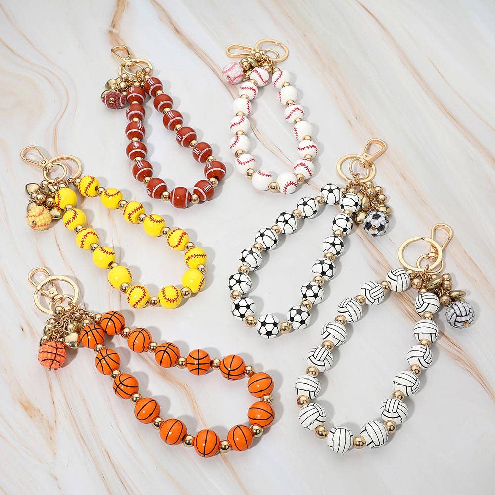 Sensibling Corp. - Wholesale Keychain Bracelet - Soccer Ball Beaded Keychain Bracelet5