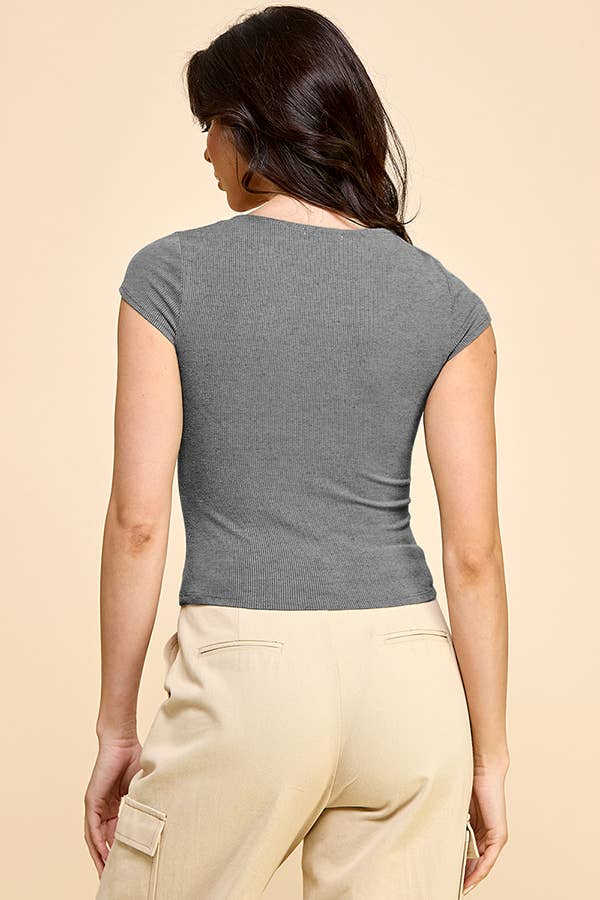 Heart & Hips - Wholesale Knit Top - Women's - RT53905A - DOUBLE LINED SQUARE NECK TOP8