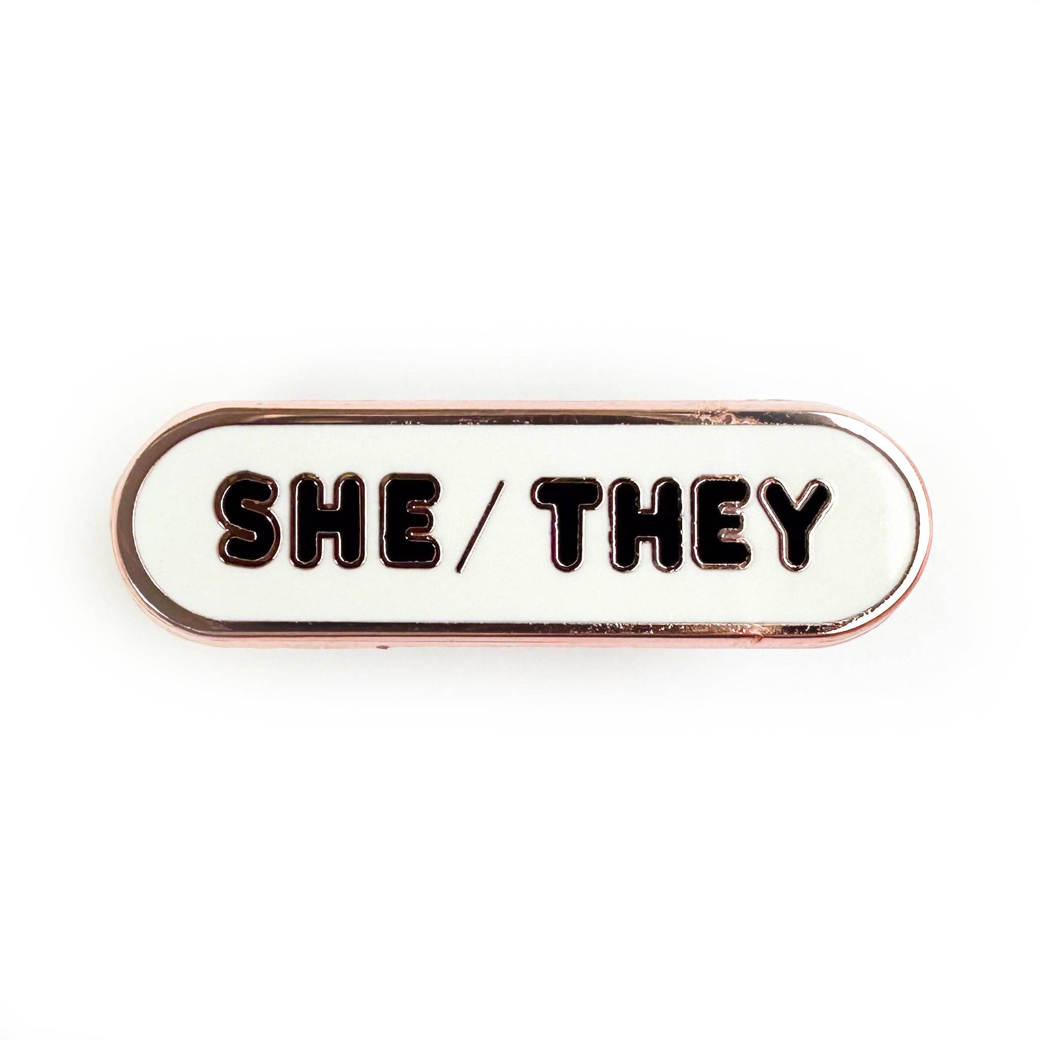 Kitty With A Cupcake - Wholesale Lapel Pin/Button - She/They Pronoun Plaque Enamel Pin1