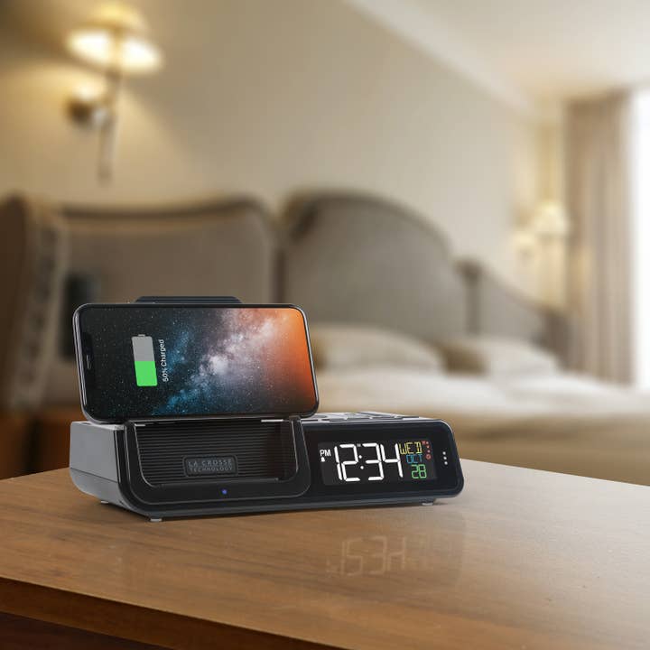 La Crosse Technology, Ltd. - Wholesale Alarm Clock - Wattz 2 Charging & Projection Alarm Clock