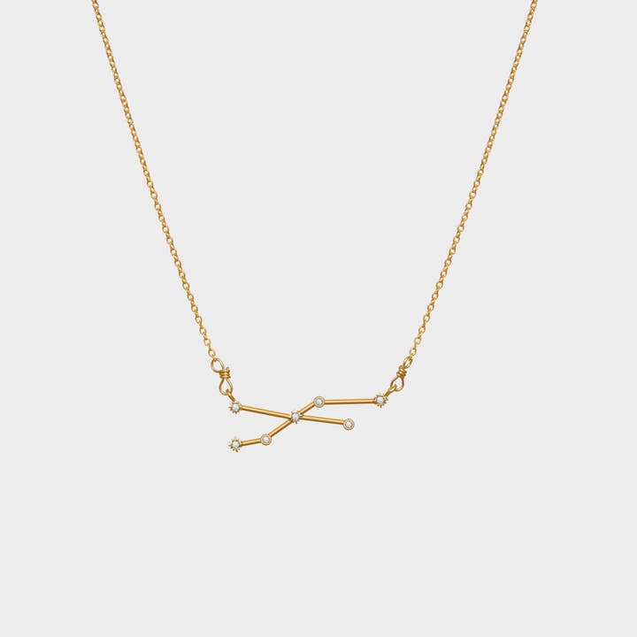 Taurus Constellation CZ Outline Necklace for wholesale by Thesis of Alexandria