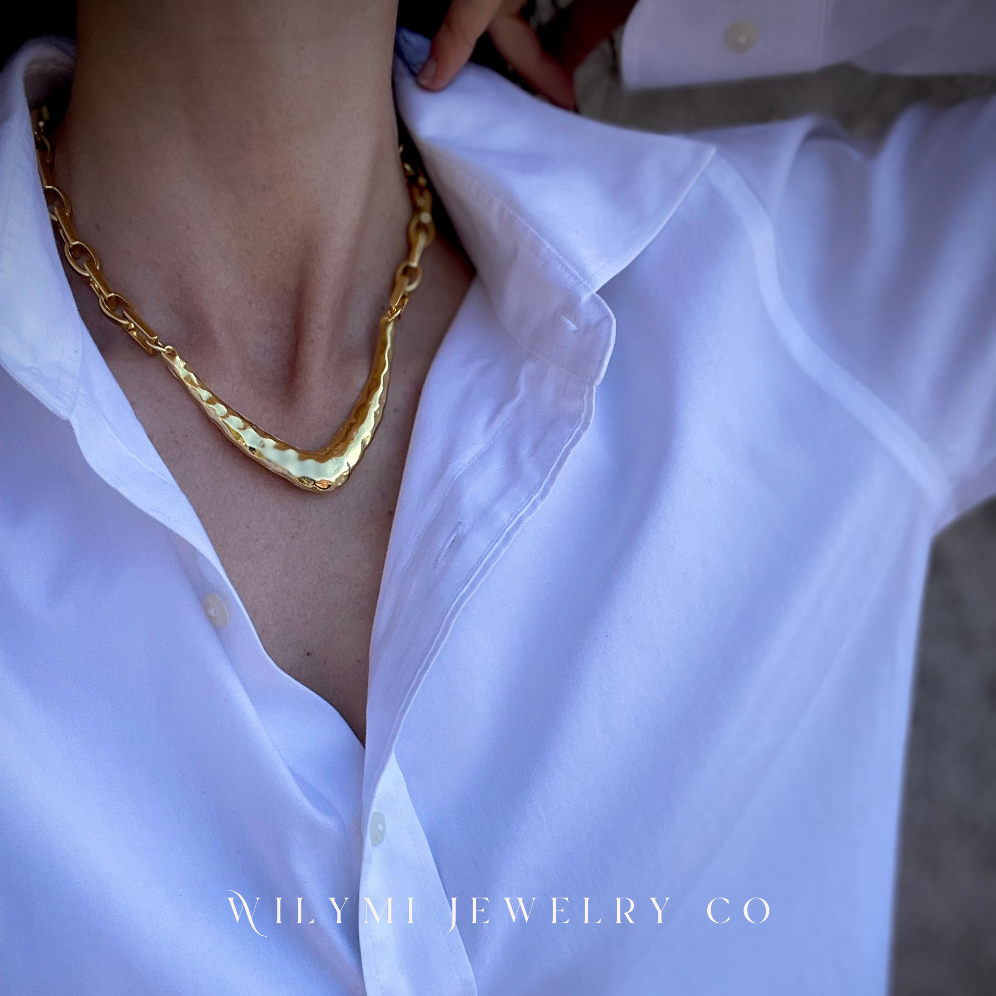 WILYMI Jewelry Co - Wholesale Link & Chain Necklace - Anchor Necklace | 24k Gold Filled | Custom Length7