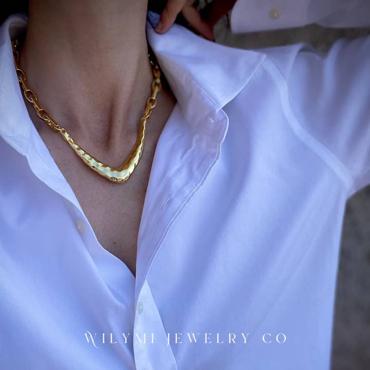 WILYMI Jewelry Co - Wholesale Link & Chain Necklace - Anchor Necklace | 24k Gold Filled | Custom Length7