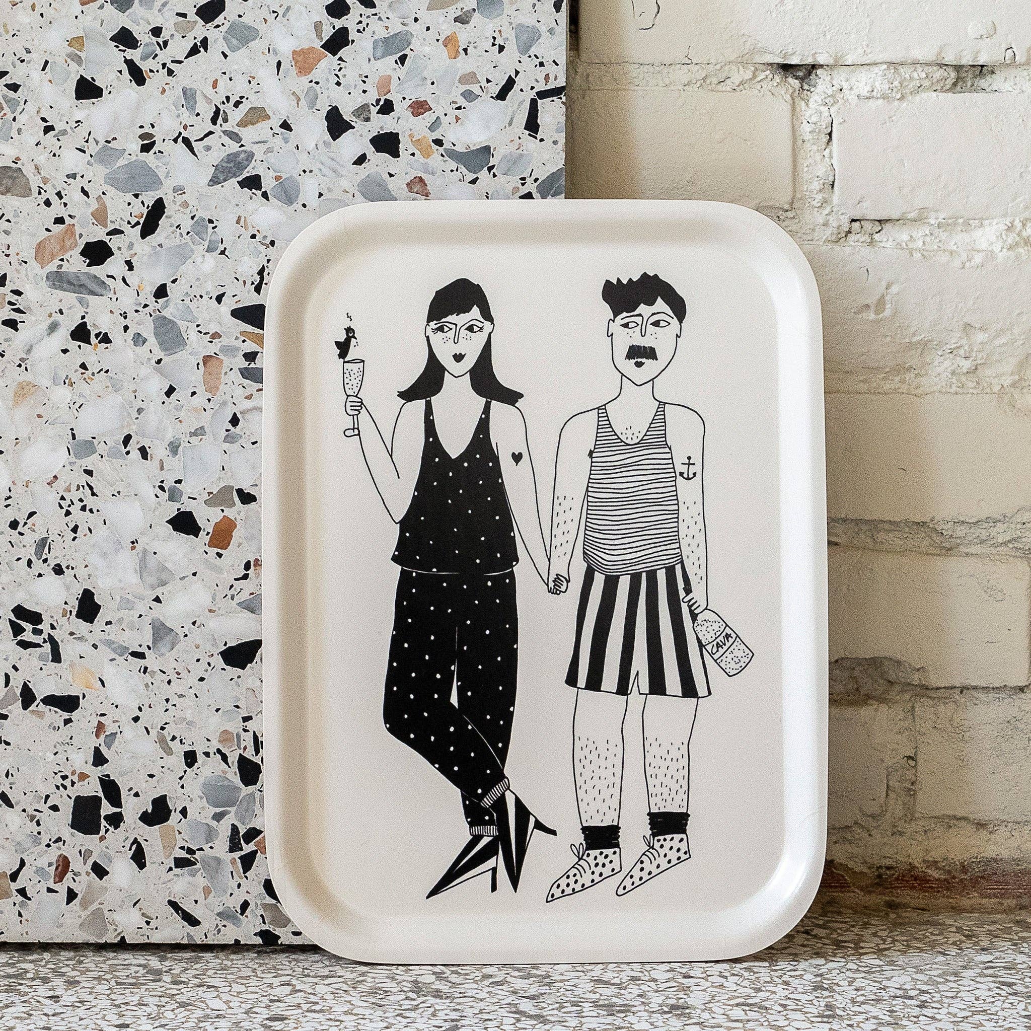 helen b - Wholesale Serving Tray - tray apero couple1