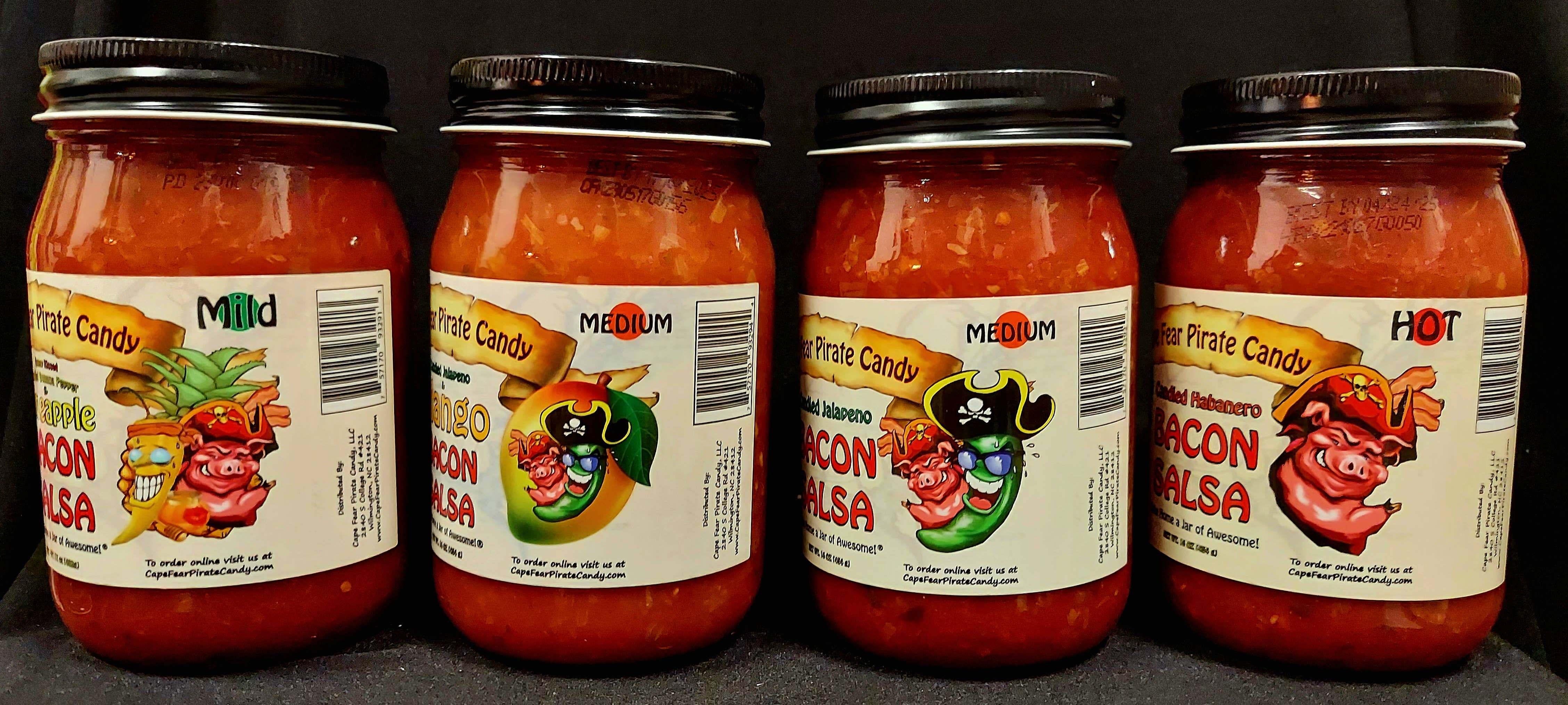 Cape Fear Pirate Candy, LLC - Wholesale Salsa - Split Case - Bacon Salsa2