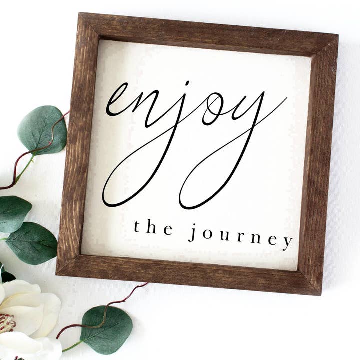 Charming Wood Home - Wholesale Wall Sign - Enjoy the Journey Painted Wood Sign