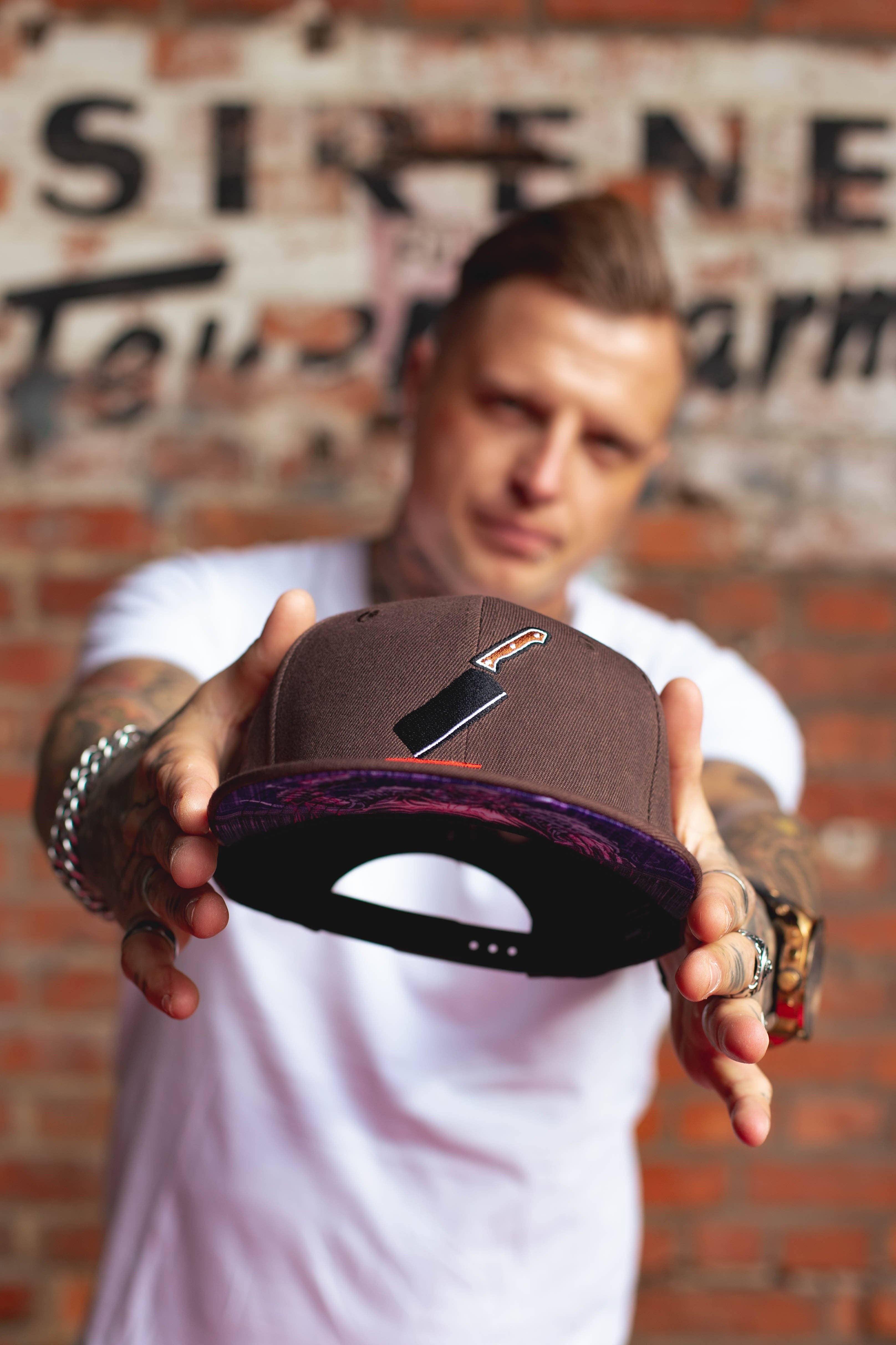 Capiche - Wholesale Flat Brim Cap - Men's - The Butcher Snapback - Brown2