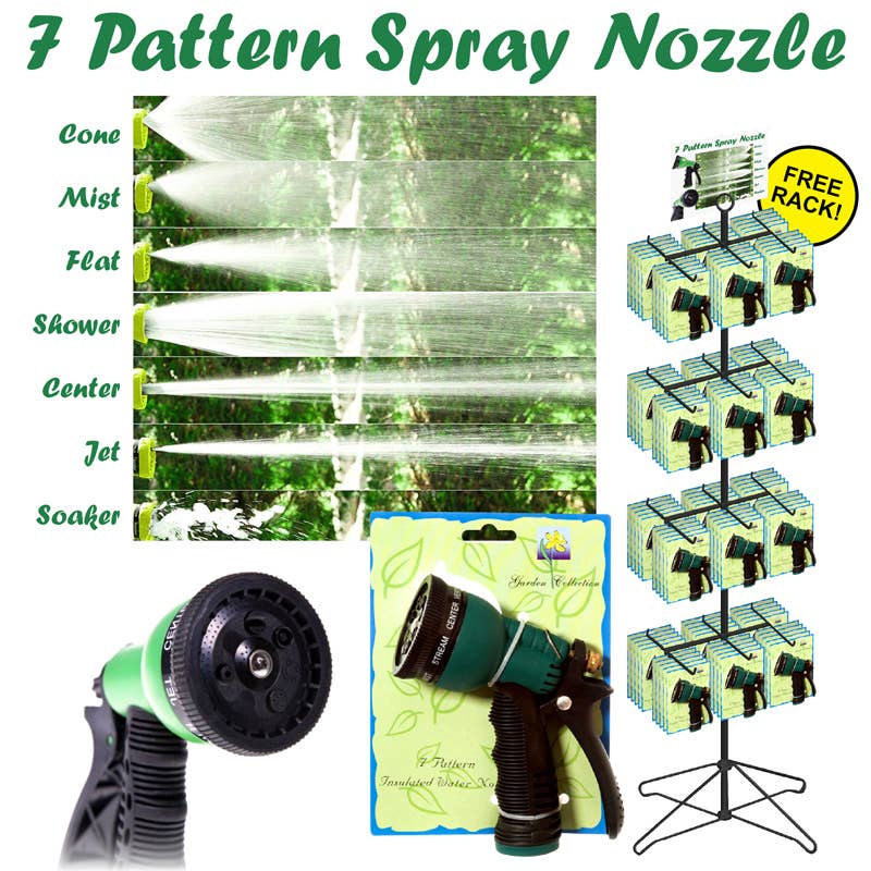 Deluxe Import Trading – Engroshandel Haveværktøj – 72 stk. slangenæser med 7 indstillinger og display0