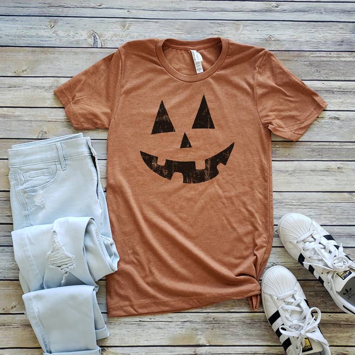 Loopty Loo Designs - Wholesale T-Shirt (Graphic) - Women's - JACK O LANTERN TEE | HALLOWEEN | SIZES XS-2XL0