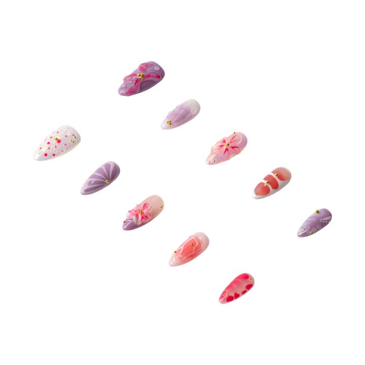 3H Luksus Håndlavede Påsætningsnegle - Lilac Dream for engroshandel hos 3H Nails