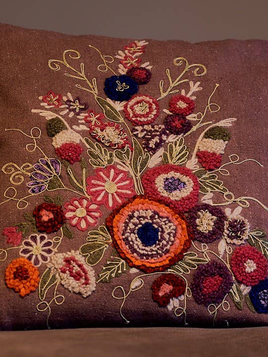 TXC060 CUSHION EMBROIDERY AUBERGINE 50X50 for wholesale by JF The Reborn Home