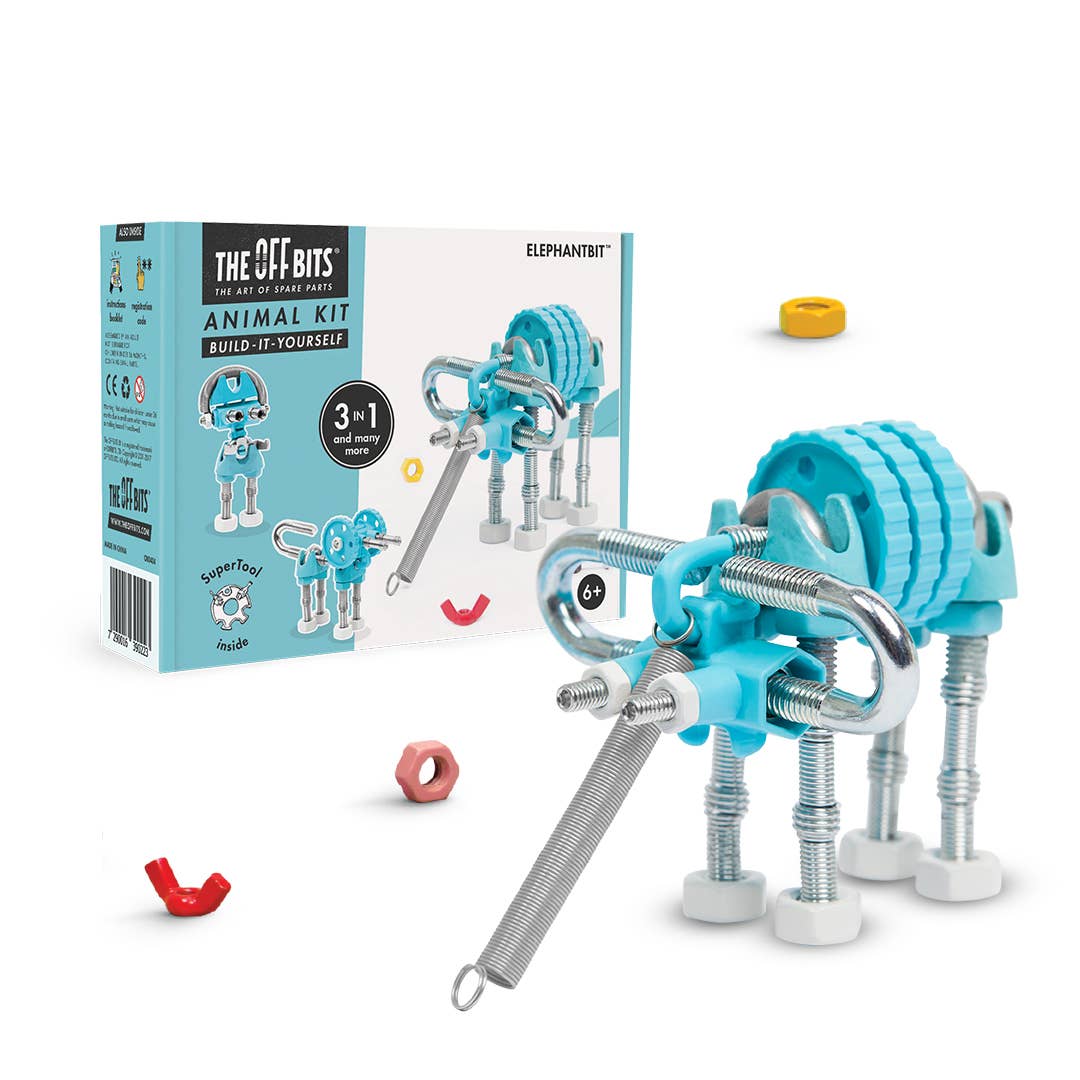 The OffBits – Engroshandel Build-a-toy - Børn – ElephantBit - Animal Kit: Byg din egen elefant, legetøjssæt0