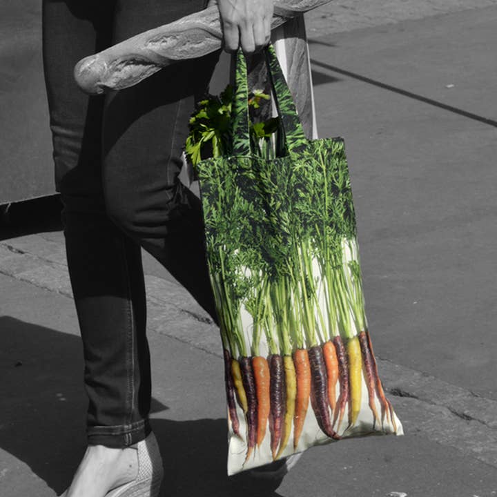 Multicolor Carrots Shopping Bag for wholesale by Maron Bouillie