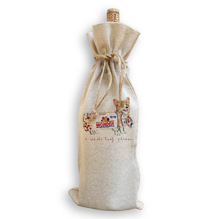 French Graffiti - Wholesale Tea Towel - Loaf of Bread Corgi