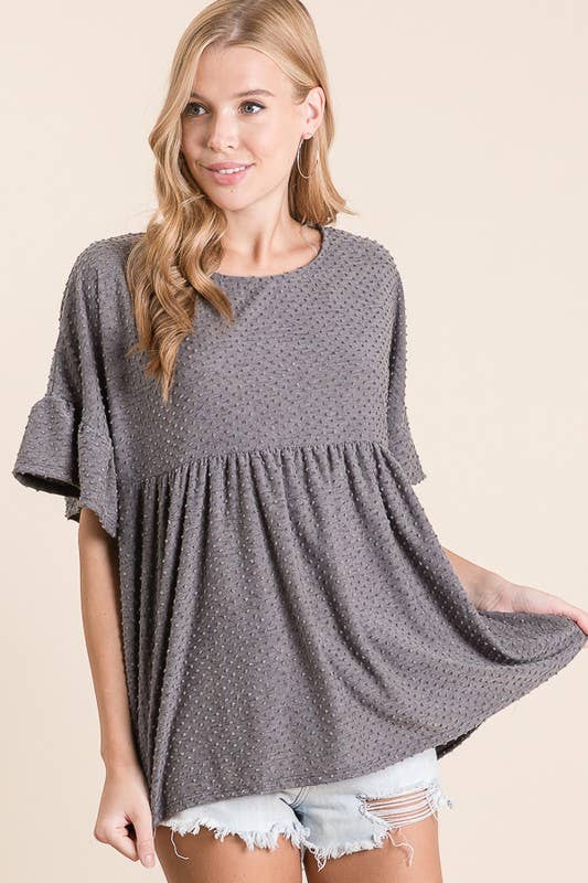 lovely melody – wholesale Tunic – Women’s – LMT1519-Belle's Swiss Polka Dot Baby Doll Tunic27