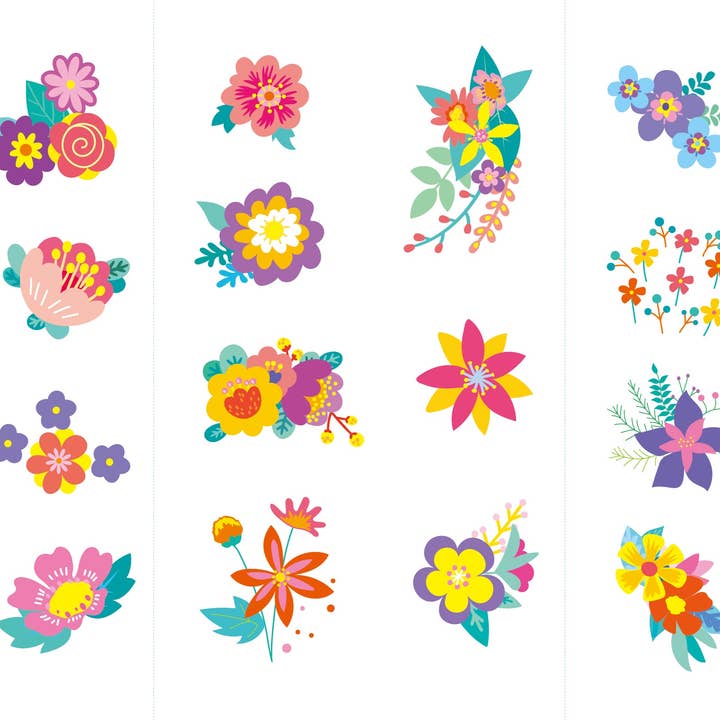 KidAntics – wholesale Temporary tattoo – Child – Nail Stickers & Tattoos Flower1