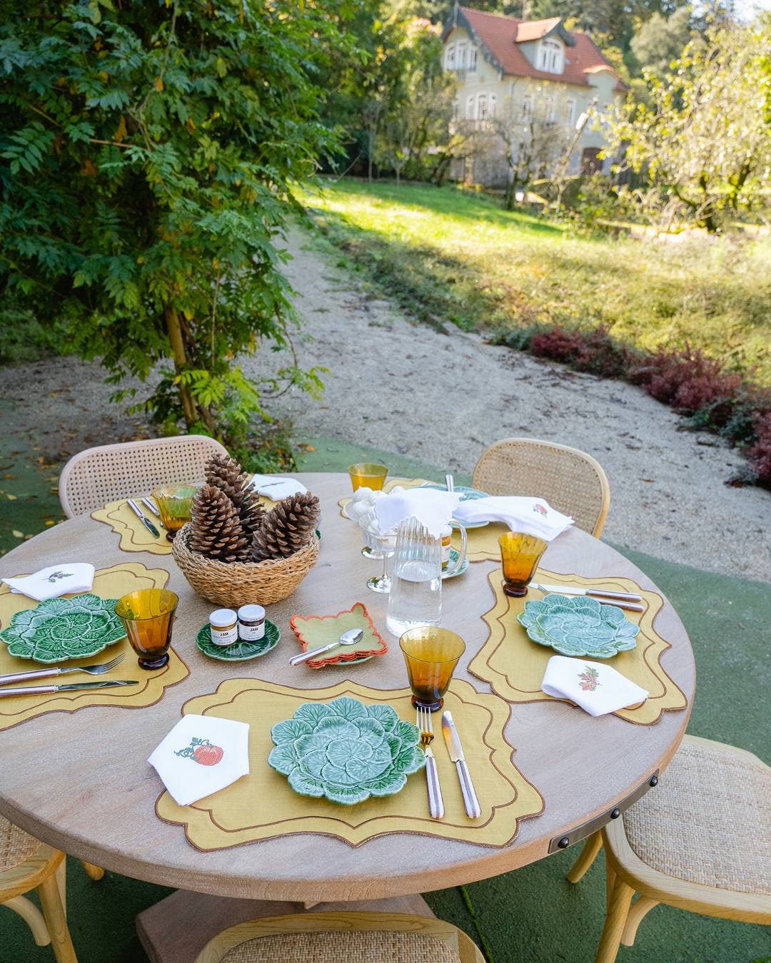 Mariaida Home - Wholesale Placemat - Individual Breeze, Mustard with Chestnut2