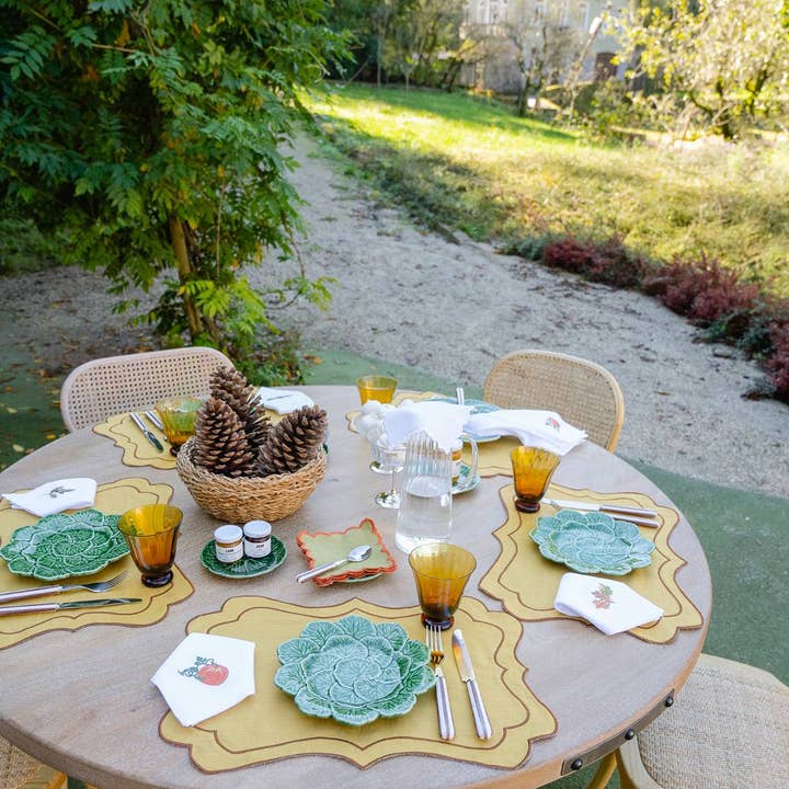 Mariaida Home - Wholesale Placemat - Individual Breeze, Mustard with Chestnut2