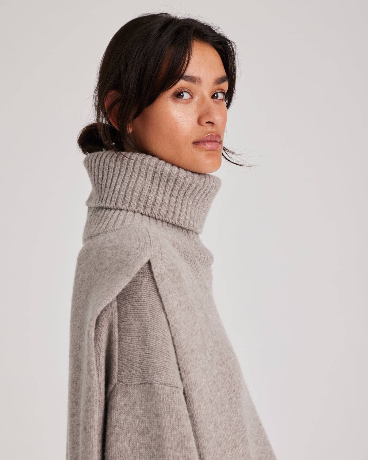 gai-lisva - Vendita all'ingrosso Maglione tricot - Donna - Collana Michelle - Grigio Pietra2