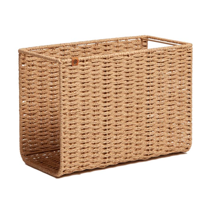 U Brands Somerset Woven Woven Hanging File Basket Brown for wholesale by U Brands