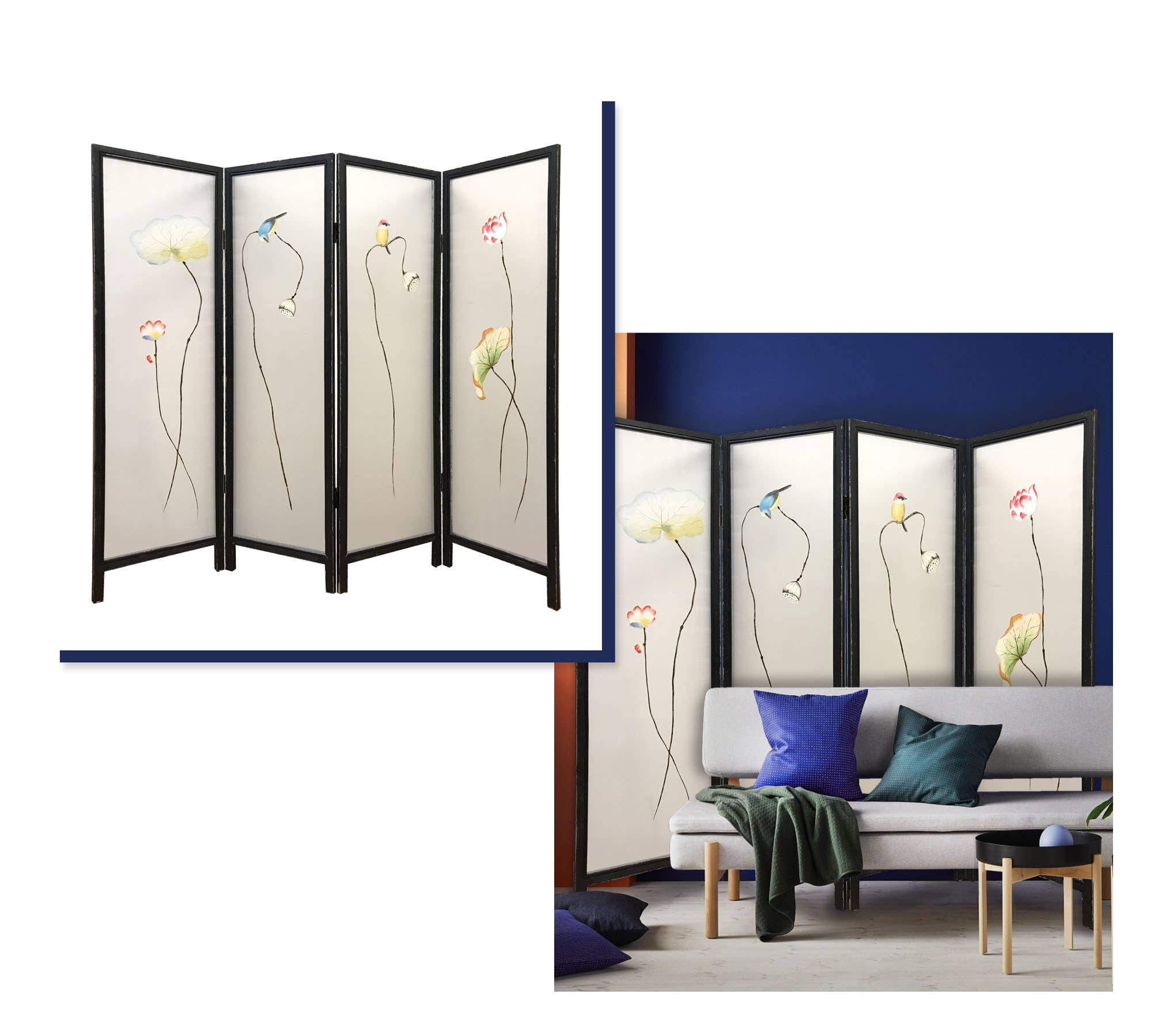 Screen Gems - Vente Paravents - Paravent 4 panneaux Flourishing Screen de Screen Gems2