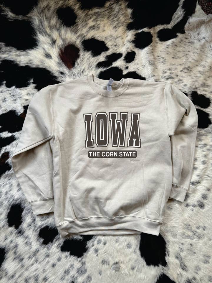 Iowa the corn state Crewneck for wholesale by Bar A Apparel